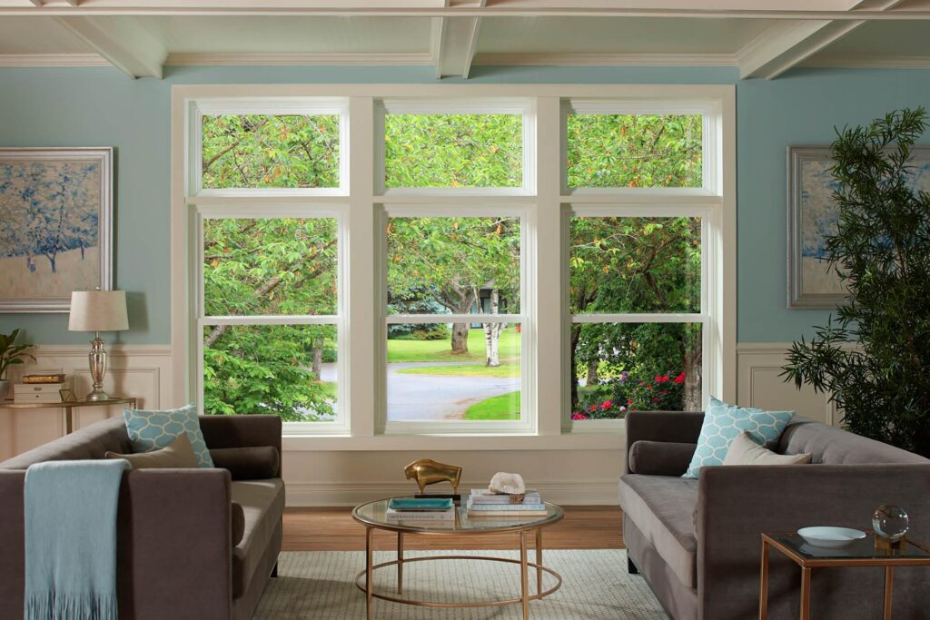 Easy-to-clean double hung window for better airflow in rooms.
