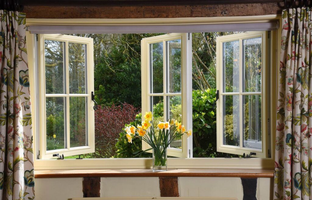 Casement windows swing open like a door, making it easy to let in fresh air and enjoy clear outdoor views.