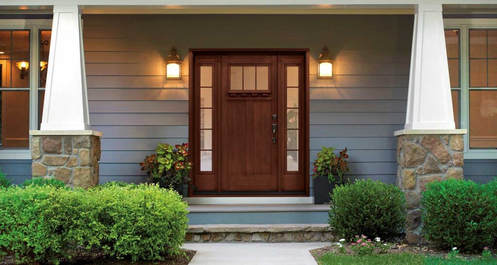 Hurricane-rated door keeps the home secure and helps prevent damage in severe weather.